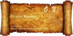 Ötvös Nándor névjegykártya
